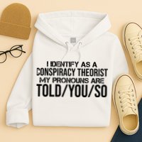 Identify As A Conspiracy Theorist Pronouns Are Told You So Hoodie