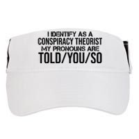 Identify As A Conspiracy Theorist Pronouns Are Told You So Adult Drive Performance Visor