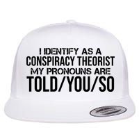 Identify As A Conspiracy Theorist Pronouns Are Told You So Flatbill Hat