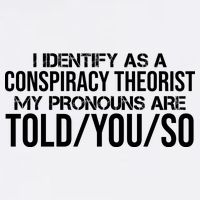 Identify As A Conspiracy Theorist Pronouns Are Told You So Flatbill Hat