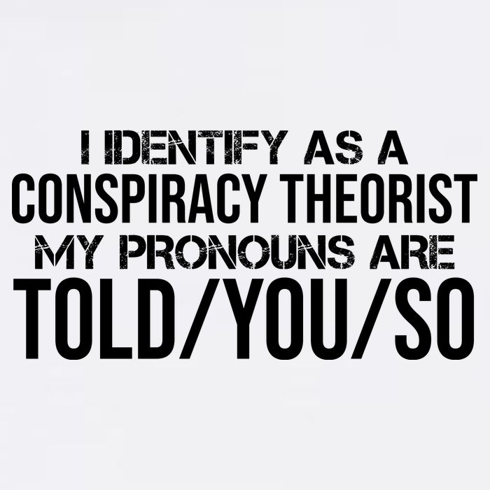 Identify As A Conspiracy Theorist Pronouns Are Told You So Flatbill Hat