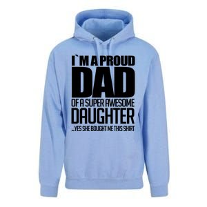 I Am A Proud Dad Of A Super Awesome Daughter Gift Unisex Surf Hoodie