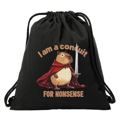 I Am A Conduit For Nonsense Funny Drawstring Bag