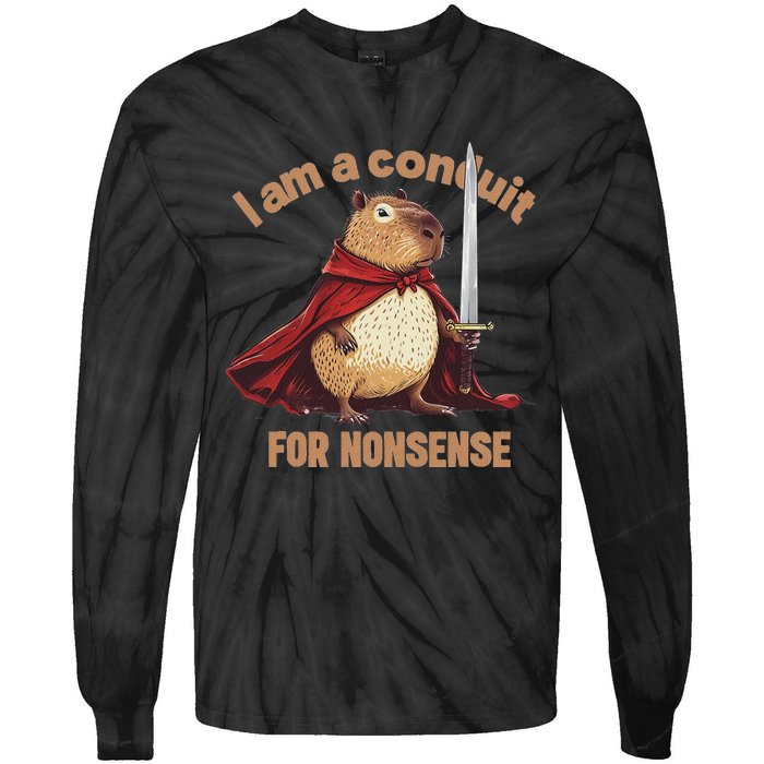 I Am A Conduit For Nonsense Funny Tie-Dye Long Sleeve Shirt