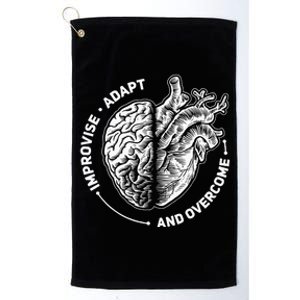 Improvise Adapt And Overcome Encouraging Doctor Heart Love Platinum Collection Golf Towel