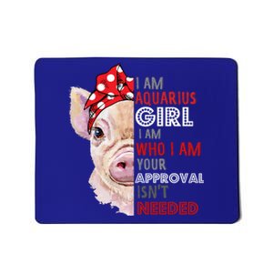 I Am Aquarius Who Loves Pigs Star Sign Zodiac Gift Mousepad