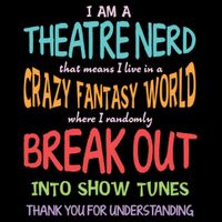 I Am A Theatre Nerd Pun Meaningful Gift Funny Theatre Musical Theater Geek Gift 7-Panel Snapback Hat