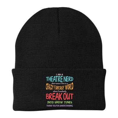 I Am A Theatre Nerd Pun Meaningful Gift Funny Theatre Musical Theater Geek Gift Beanie