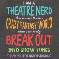 I Am A Theatre Nerd Pun Meaningful Gift Funny Theatre Musical Theater Geek Gift Vector Backpack