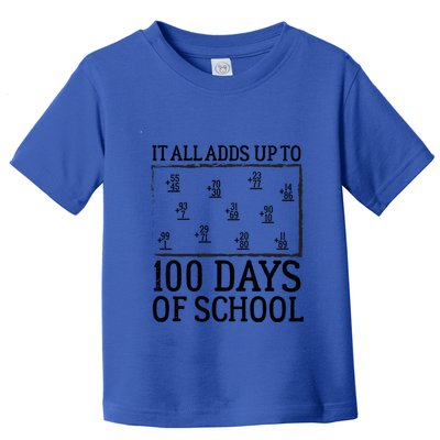 It All Adds Up To 100 Days Of School Math Sum Teachers Gift Toddler T-Shirt