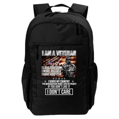 I Am A Veteran If You Don't Like It I Don't Care Backpack