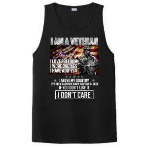 I Am A Veteran If You Don't Like It I Don't Care PosiCharge Competitor Tank