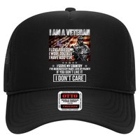 I Am A Veteran If You Don't Like It I Don't Care Trucker Hat