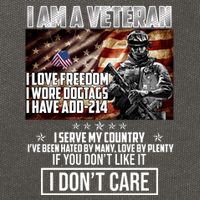 I Am A Veteran If You Don't Like It I Don't Care Cotton Canvas Backpack