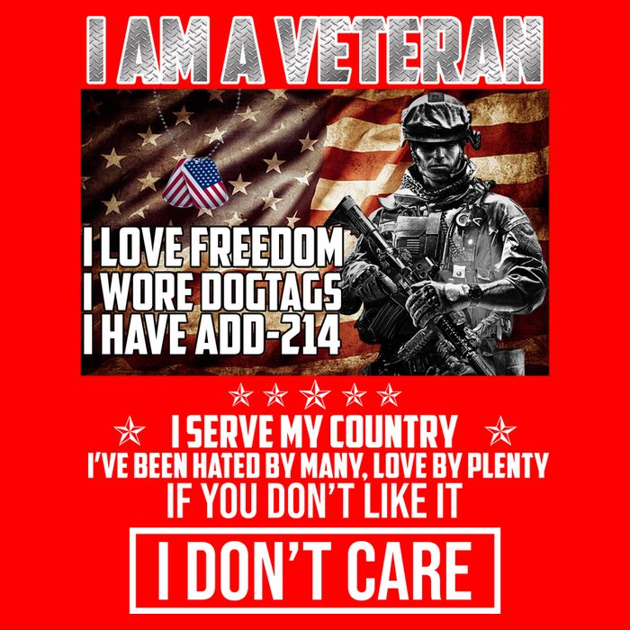 I Am A Veteran If You Don't Like It I Don't Care Flatbill Hat