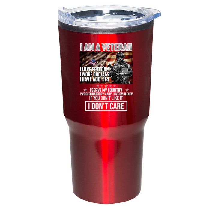 I Am A Veteran If You Don't Like It I Don't Care Tumbler