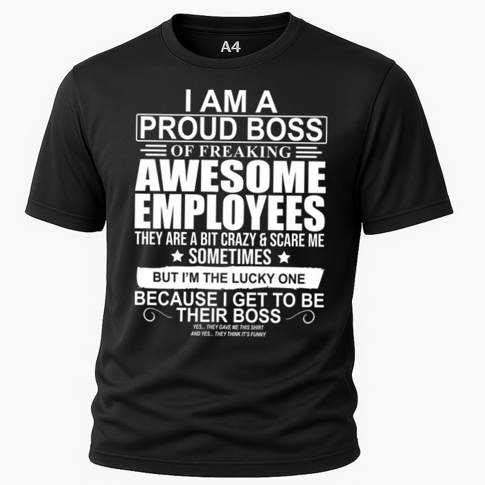 I Am A Proud Of Freaking Awesome Employees Funny Gift Cooling Performance Crew T-Shirt