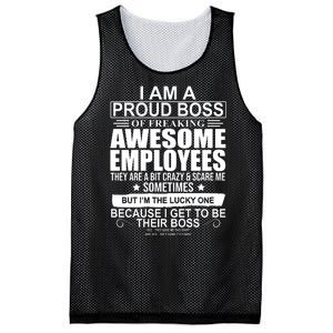 I Am A Proud Of Freaking Awesome Employees Funny Gift Mesh Reversible Basketball Jersey Tank