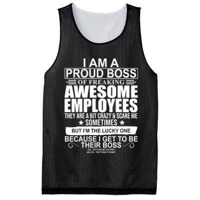 I Am A Proud Of Freaking Awesome Employees Funny Gift Mesh Reversible Basketball Jersey Tank