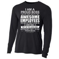 I Am A Proud Of Freaking Awesome Employees Funny Gift Cooling Performance Long Sleeve Crew