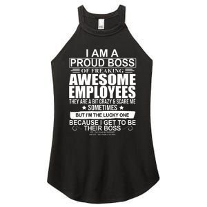 I Am A Proud Of Freaking Awesome Employees Funny Gift Women’s Perfect Tri Rocker Tank