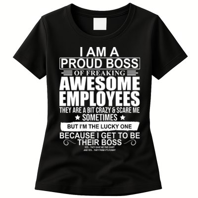 I Am A Proud Of Freaking Awesome Employees Funny Gift Womens T-Shirt