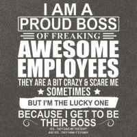 I Am A Proud Of Freaking Awesome Employees Funny Gift Cotton Canvas Backpack