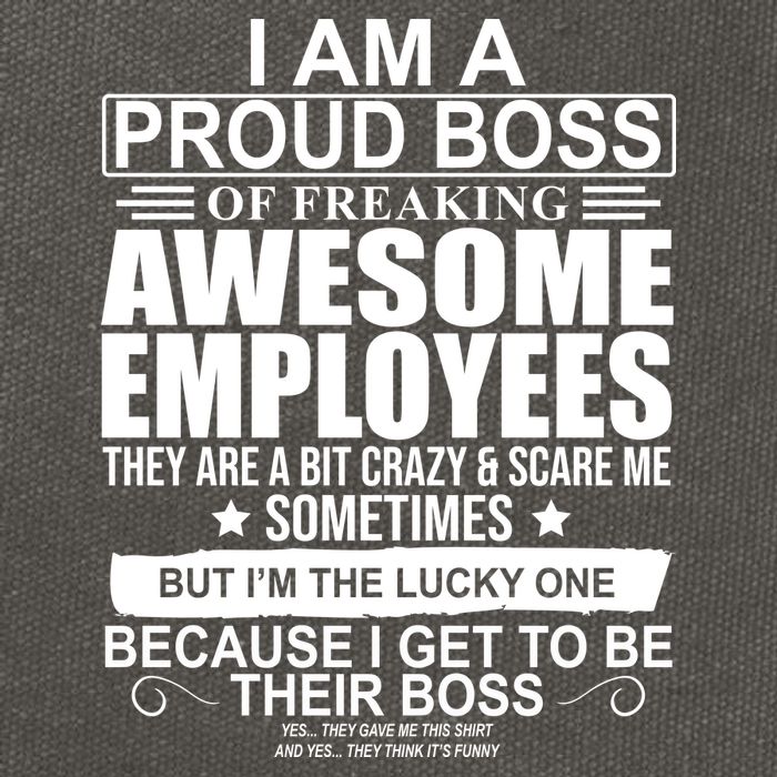I Am A Proud Of Freaking Awesome Employees Funny Gift Cotton Canvas Backpack