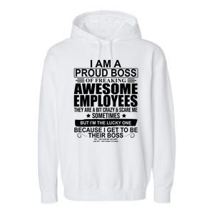 I Am A Proud Of Freaking Awesome Employees Funny Gift Garment-Dyed Fleece Hoodie