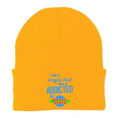 I Am A Single Dad Who Is Addicted To Cool Math Games Knit Cap Winter Beanie