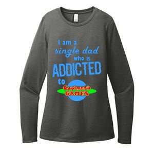 I Am A Single Dad Who Is Addicted To Cool Math Games Womens CVC Long Sleeve Shirt