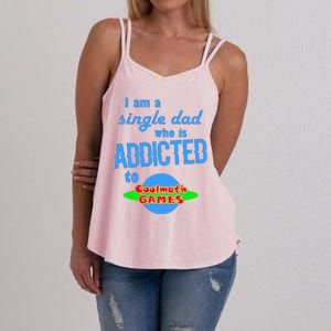 I Am A Single Dad Who Is Addicted To Cool Math Games Women's Strappy Tank