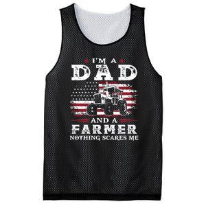 I Am A Dad And A Farmer Nothing Scares Me Fathers Day Gift Mesh Reversible Basketball Jersey Tank