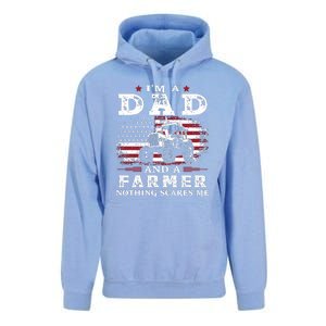 I Am A Dad And A Farmer Nothing Scares Me Fathers Day Gift Unisex Surf Hoodie