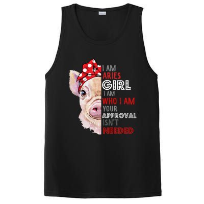 I Am Aries Who Loves Pigs Star Sign Zodiac Gift PosiCharge Competitor Tank