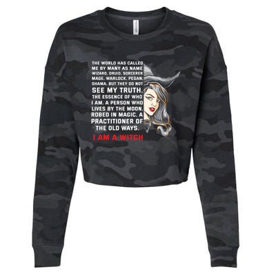 I Am A Witch Ich Bin Eine Witche Gift Cropped Pullover Crew