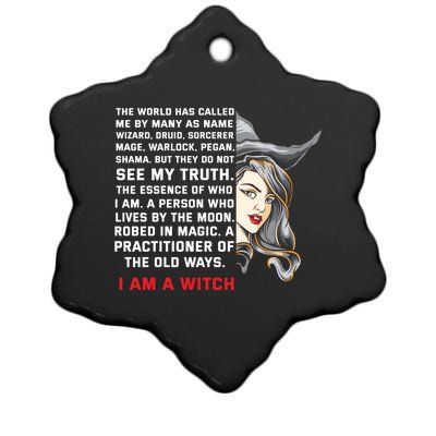 I Am A Witch Ich Bin Eine Witche Gift Ceramic Star Ornament