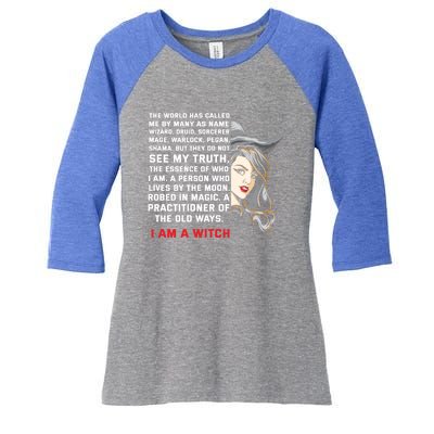 I Am A Witch Ich Bin Eine Witche Gift Women's Tri-Blend 3/4-Sleeve Raglan Shirt