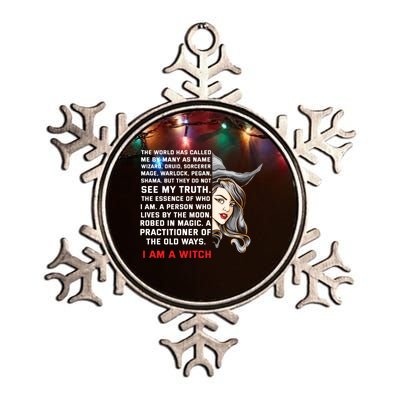 I Am A Witch Ich Bin Eine Witche Gift Metallic Star Ornament