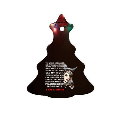 I Am A Witch Ich Bin Eine Witche Gift Ceramic Tree Ornament