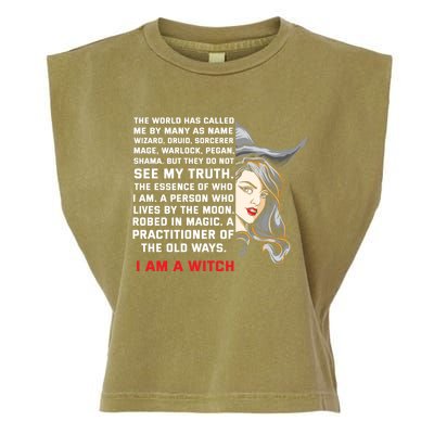 I Am A Witch Ich Bin Eine Witche Gift Garment-Dyed Women's Muscle Tee