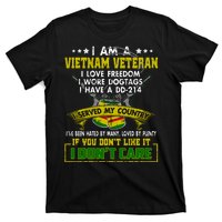 I Am A US Army Vietnam Veteran I Love Freedom Support Veteran Gifts T-Shirt