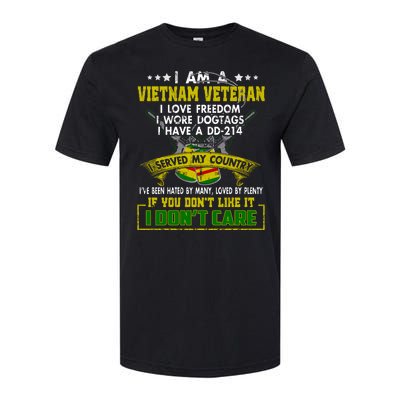 I Am A US Army Vietnam Veteran I Love Freedom Support Veteran Gifts Softstyle® CVC T-Shirt