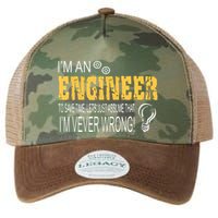 I Am An Engineer To Save Time I'm Always Right Funny Legacy Tie Dye Trucker Hat