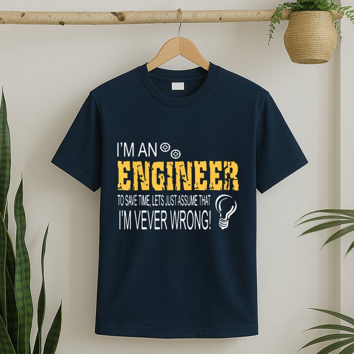 I Am An Engineer To Save Time I'm Always Right Funny T-Shirt