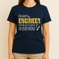 I Am An Engineer To Save Time I'm Always Right Funny T-Shirt