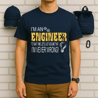 I Am An Engineer To Save Time I'm Always Right Funny T-Shirt