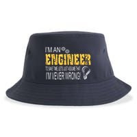 I Am An Engineer To Save Time I'm Always Right Funny Sustainable Bucket Hat