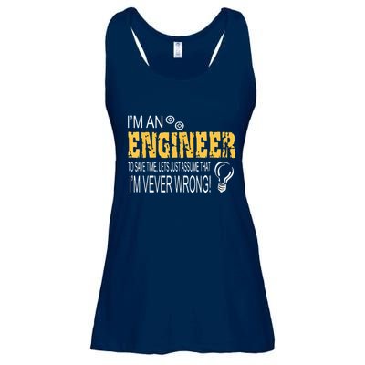 I Am An Engineer To Save Time I'm Always Right Funny Ladies Essential Flowy Tank