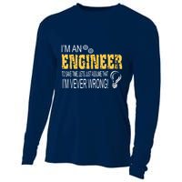 I Am An Engineer To Save Time I'm Always Right Funny Cooling Performance Long Sleeve Crew